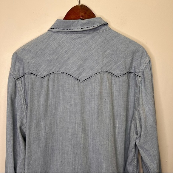 True Religion Blue Button Down Shirt Size XXXL - Picture 7 of 12